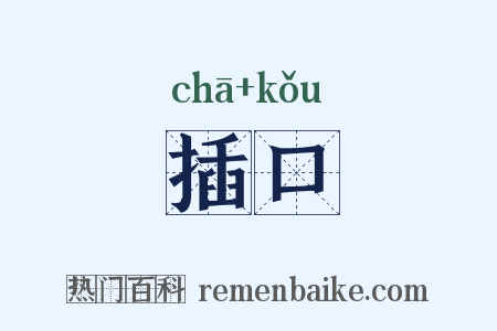 插口是什么意思的图片